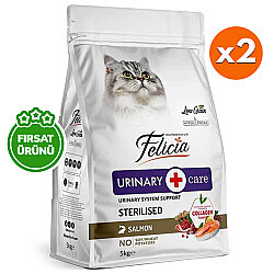 Felicia Hypoallergenic Urinary Sterilised Somonlu Kısırlaştırılmış Kedi Maması 5 Kg x 2 Adet - 2