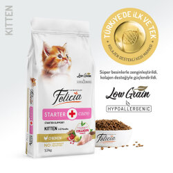 Felicia Hypoallergenic Starter Care Kitten Düşük Tahıllı Tavuklu Yavru Kedi Maması 12 Kg + Gimcat 20 Gr Multivitamin Paste - 3