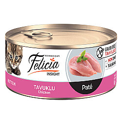 Felicia Insight Kitten Tavuk Etli Pate Tahılsız Yavru Kedi Konservesi 85 Gr - Felicia