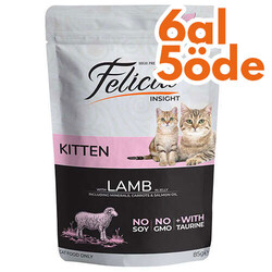 Felicia - Felicia Pouch Kitten Kuzu Etli Yavru Tahılsız Kedi Yaş Maması 85 Gr - 6 Al 5 Öde