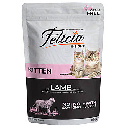 Felicia Pouch Kitten Kuzu Etli Yavru Tahılsız Kedi Yaş Maması 85 Gr - Felicia