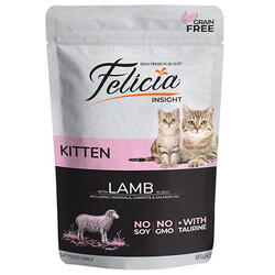 Felicia - Felicia Pouch Kitten Kuzu Etli Yavru Tahılsız Kedi Yaş Maması 85 Gr