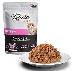 Felicia Pouch Kitten Tavuk Etli Yavru Tahılsız Kedi Yaş Maması 85 Gr - 2