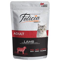 Felicia - Felicia Pouch Kuzu Etli Tahılsız Kedi Yaş Maması 85 Gr