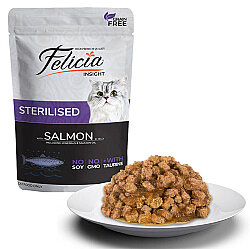 Felicia Pouch Sterilised Somon Etli Tahılsız Kısırlaştırılmış Kedi Yaş Maması 85 Gr - 2