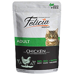 Felicia Pouch Tavuk Etli Tahılsız Kedi Yaş Maması 85 Gr - Felicia