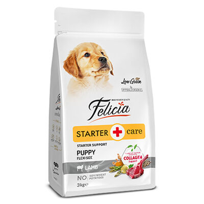 Felicia Hypoallergenic Puppy Düşük Tahıllı Kuzu Etli Yavru Köpek Maması 3 Kg + Temizlik Mendili - 1