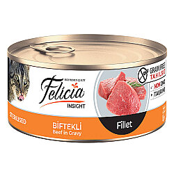 Felicia Insight Sterilised Biftek Etli Fileto Tahılsız Kısırlaştırılmış Kedi Konservesi 85 Gr - Felicia