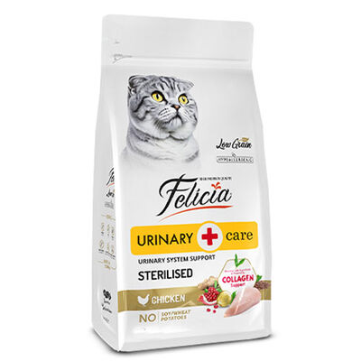 Felicia Hypoallergenic Sterilised Düşük Tahıl Kısırlaştırılmış Tavuk Kedi Maması 12 Kg + Temizlik Mendili
