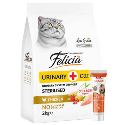 Felicia Hypoallergenic Sterilised Düşük Tahıllı Kısırlaştırılmış Tavuk Kedi Maması 2 Kg + Biopet Active Malt Paste 25 ML - Felicia