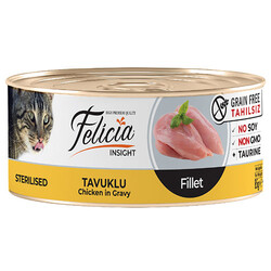 Felicia - Felicia Sterilised Tavuk Etli Fileto Tahılsız Kısırlaştırılmış Kedi Konservesi 85 Gr