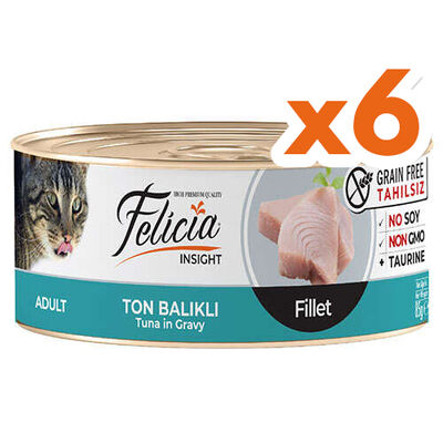 Felicia Insight Ton Balıklı Fileto Tahılsız Kedi Konservesi 85 Gr x 6 Adet - 1
