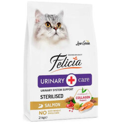 Felicia Hypoallergenic Urinary Sterilised Somonlu Kısırlaştırılmış Kedi Maması 2 Kg + Biopet Active Malt Paste 25 ML - 2