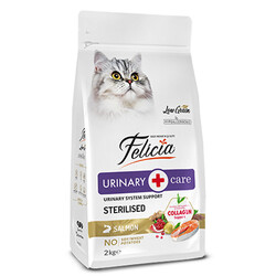 Felicia - Felicia Hypoallergenic Urinary Sterilised Somonlu Kısırlaştırılmış Kedi Maması 2 Kg + Temizlik Mendili