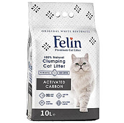 Felin İnce Taneli Active Carbon Topaklanan Kedi Kumu 10 Lt - Felin