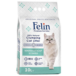 Felin - Felin İnce Taneli Marsilya Sabunlu Topaklanan Kedi Kumu 10 Lt