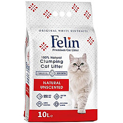Felin Natural İnce Taneli Kokusuz Topaklanan Kedi Kumu 10 Lt x 2 Adet - 2