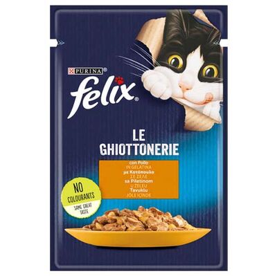 Felix Pouch Le Ghiottonerie Tavuklu Yaş Kedi Maması 85 Gr - 1