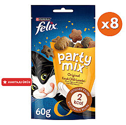 Felix Party Mix Karışık Çiftlik Lezzetleri Kedi Ödülü 60 Gr - BOX - 8 Adet - Felix