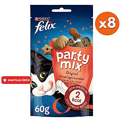 Felix Party Mix Karışık Izgara Lezzetleri Kedi Ödülü 60 Gr - BOX - 8 Adet - Felix