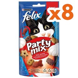 Felix - Felix Party Mix Karışık Izgara Lezzetleri Kedi Ödülü 60 Gr - BOX - 8 Adet