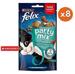 Felix Party Mix Karışık Okyanus Lezzetleri Kedi Ödülü 60 Gr - BOX - 8 Adet - Felix