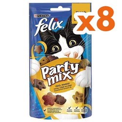 Felix Party Mix Karışık Orjinal Lezzetleri Kedi Ödülü 60 Gr - BOX - 8 Adet - Felix