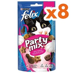 Felix - Felix Party Mix Karışık Piknik Lezzetleri Kedi Ödülü 60 Gr - BOX - 8 Adet
