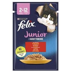 Felix - Felix Pouch Junior Sığır Etli Yavru Yaş Kedi Maması 85 Gr