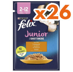 Felix Pouch Junior Tavuk Etli Yavru Yaş Kedi Maması 85 Gr - BOX - 26 Adet - Felix