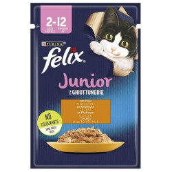 Felix Pouch Junior Tavuk Etli Yavru Yaş Kedi Maması 85 Gr - Felix