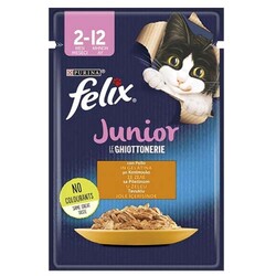 Felix - Felix Pouch Junior Tavuk Etli Yavru Yaş Kedi Maması 85 Gr