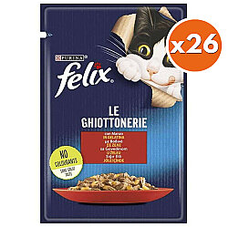 Felix Pouch Le Ghiottonerie Sığır Etli Yaş Kedi Maması 85 Gr - BOX - 26 Adet - Felix