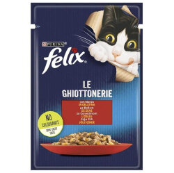 Felix Pouch Le Ghiottonerie Sığır Etli Yaş Kedi Maması 85 Gr - Felix