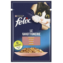 Felix Pouch Le Ghiottonerie Somonlu Yaş Kedi Maması 85 Gr - BOX - 26 Adet - 2