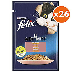 Felix Pouch Le Ghiottonerie Somonlu Yaş Kedi Maması 85 Gr - BOX - 26 Adet - Felix