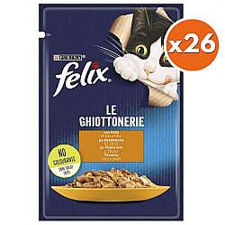 Felix Pouch Le Ghiottonerie Tavuklu Yaş Kedi Maması 85 Gr - BOX - 26 Adet - Felix