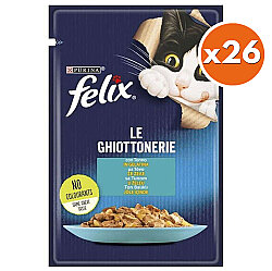 Felix Pouch Le Ghiottonerie Ton Balıklı Yaş Kedi Maması 85 Gr - BOX - 26 Adet - Felix