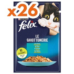 Felix - Felix Pouch Le Ghiottonerie Ton Balıklı Yaş Kedi Maması 85 Gr - BOX - 26 Adet