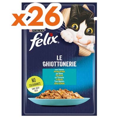 Felix Pouch Le Ghiottonerie Ton Balıklı Yaş Kedi Maması 85 Gr - BOX - 26 Adet