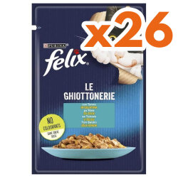 Felix Pouch Le Ghiottonerie Ton Balıklı Yaş Kedi Maması 85 Gr - BOX - 26 Adet - Felix