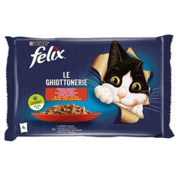 Felix Multi Pouch Sığır Etli ve Tavuklu Yaş Kedi Maması 4 Adet X 85 Gr - Felix