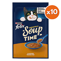 Felix Soup Time Tavuklu Çorba Yaş Kedi Maması 48 Gr x 10 Adet - Felix