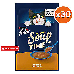 Felix Soup Time Tavuklu Çorba Yaş Kedi Maması 48 Gr x 30 Adet - Felix