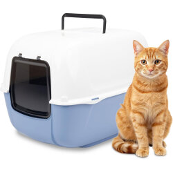 Ferplast Prima Azzurra Kapalı Kedi Tuvaleti Turkuaz - 3