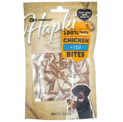 Flamingo 1030697 Hapki Chicken Bites Tavuk ve Balık Etli Köpek Ödülü 85 Gr