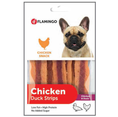 Flamingo 2010055 Chicken Duck Strips Tavuk Etli ve Ördekli Köpek Ödülü 85 Gr