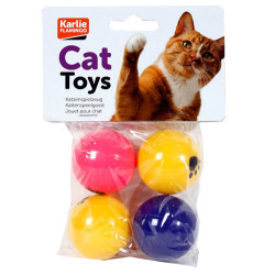 Karlie - Karlie Çıngıraklı Pinpon Kedi Oyuncağı 4 Cm (4 lü Paket)