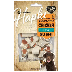 Flamingo - Flamingo 501467 Chicken Sushi Tavuk ve Balık Etli Glutensiz Köpek Ödülü 85 Gr