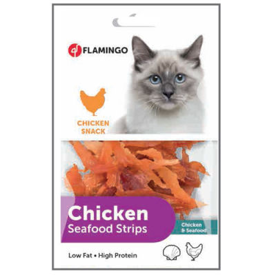 Flamingo 502932 Chicken Seafood Tavuk ve Balık Etli Snack Kedi Ödülü 85 Gr